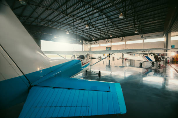 istock the plane in the hangar 1720684942