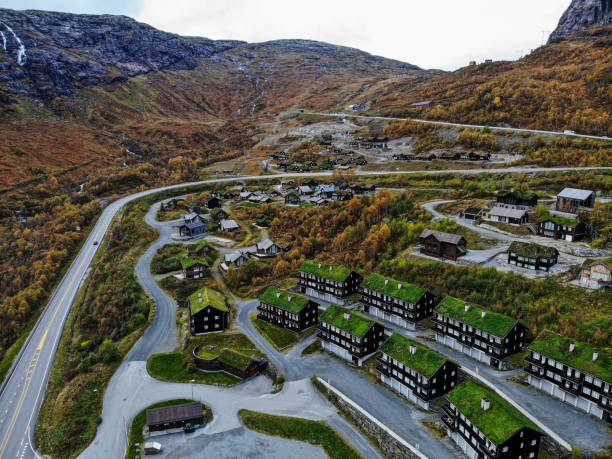 istock Norway village Scandinavian rooftops 1720712719