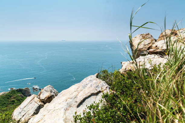 Mountain, rock and sea