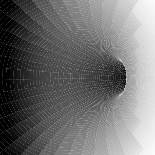istock Grayscale tunnel composed of turning rectangles, each individually shaded with a white outline, creating a visually intriguing geometric journey. 1720774146