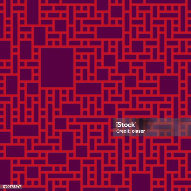 Red Pattern Composed Of Repeating Singlebit Rectangular Elements ...
