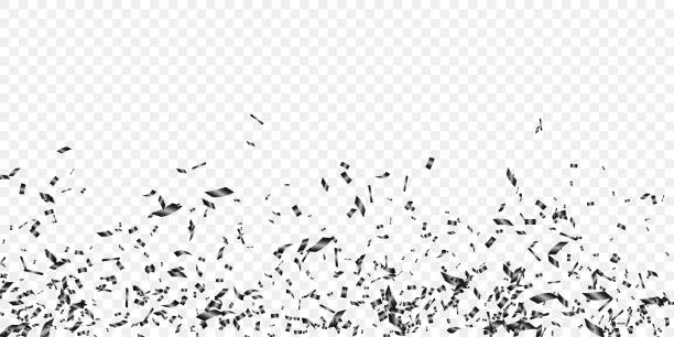 istock Black confetti element for Halloween party, celebration, event and birthday background vector illustration 1720787222