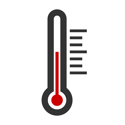 Thermometer icon. Stock illustration.