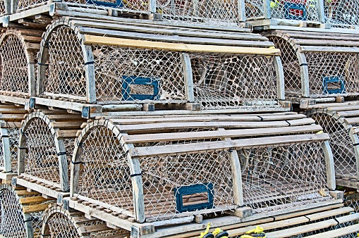 Empty Lobster Traps drying in the sun