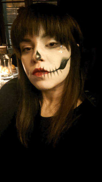 istock Girl with make-up for Halloween 1720915363