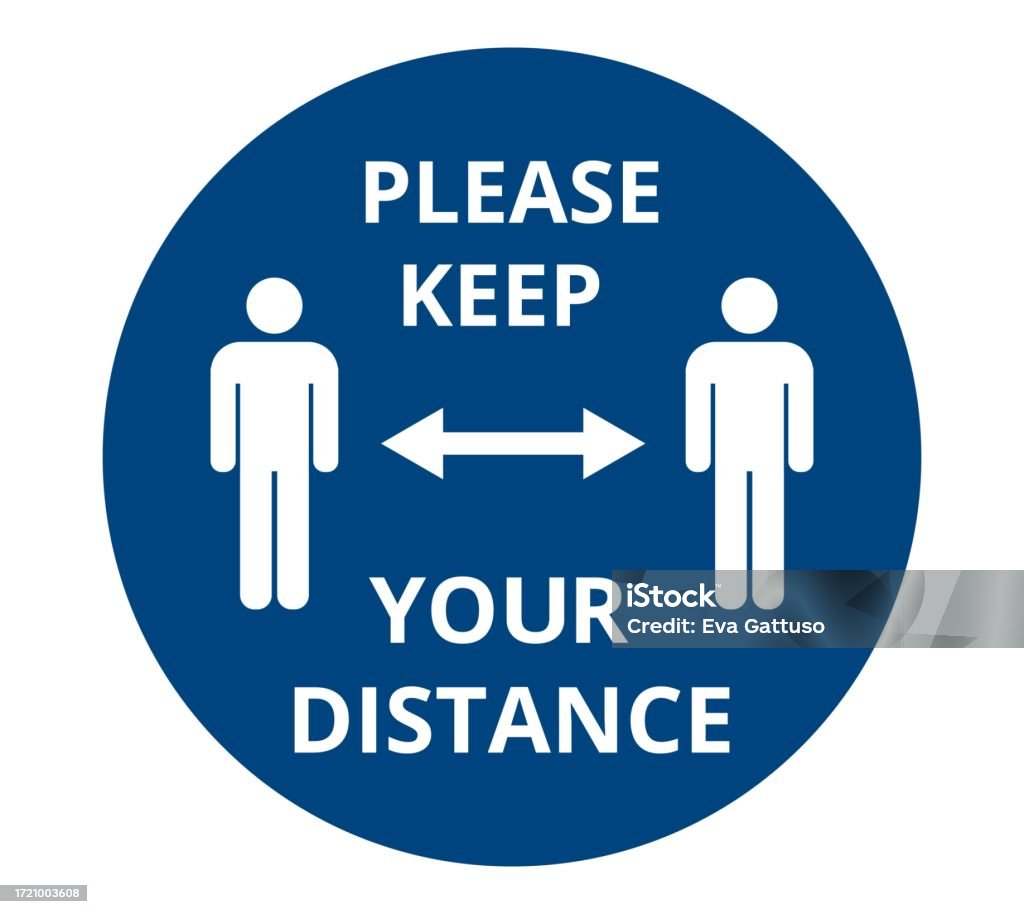 Distance Control Symbol Keep Your Distance Symbol Stock Illustration - Download Image Now ...