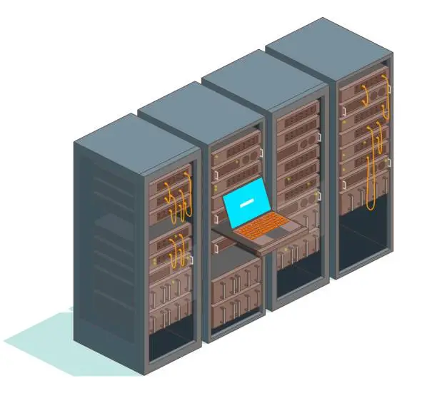 Vector illustration of data center