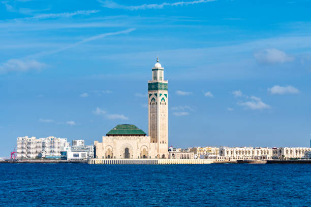 Hassan II Mosque in Casablanca, Morocco stock photo