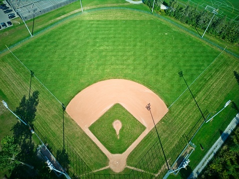 Aerial View of a Baseball Diamond
