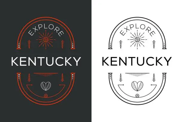 Vector illustration of Explore Kentucky Design.