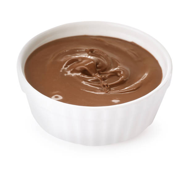 istock Bowl of delicious chocolate paste isolated on white 1721119876