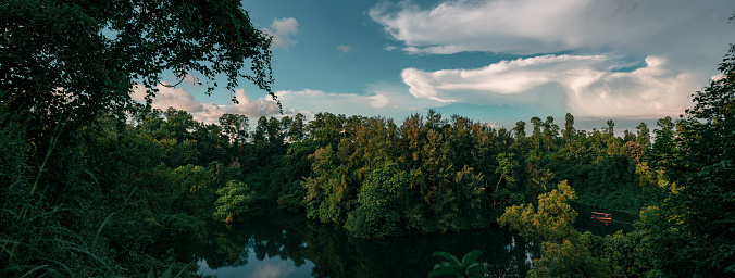 Beautiful panoramic view of Foy's lake, located in a corner of Chittagong of Bangladesh.