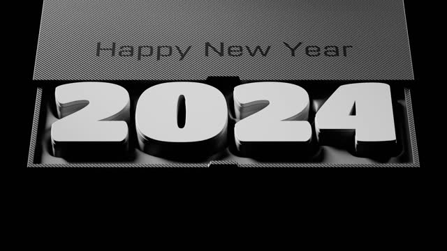 Abstract present 2024 New Year Animation