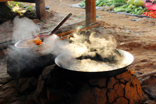 istock A steaming wok on a traditional fireplace. 1721193128