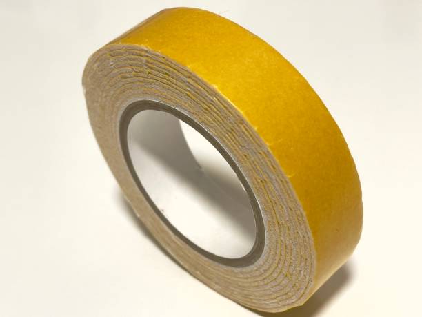 istock Yellow double-sided adhesive on a white background. 1721212201