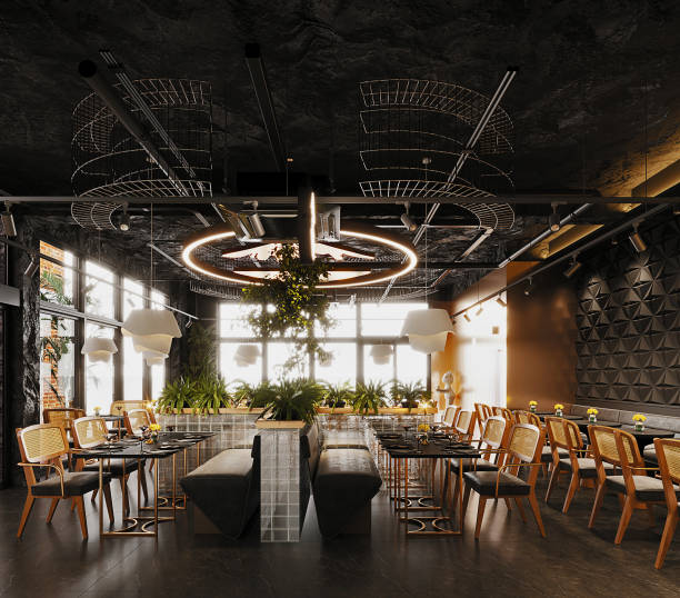 istock 3D render of bar, cafetaria and restaurant 1721225798