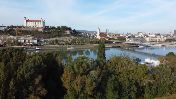istock Amazing view on Bratislava city center and Danube river 1721232266