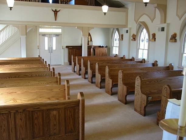 istock Country Church Pews 172123339