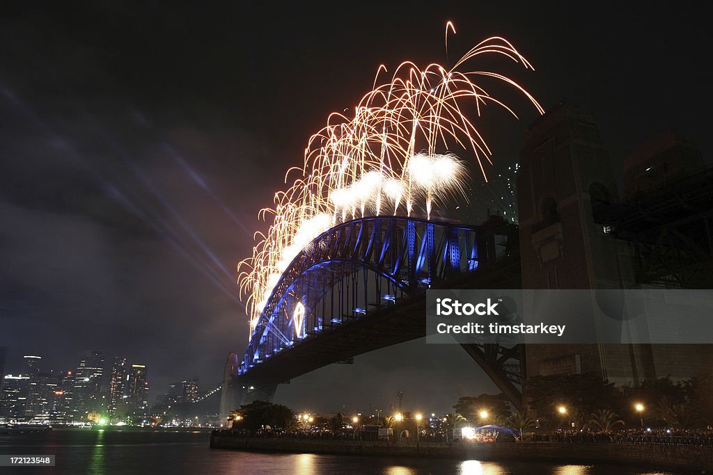 Фейерверки на мост - Стоковые фото Австралия - Австралазия роялти-фри