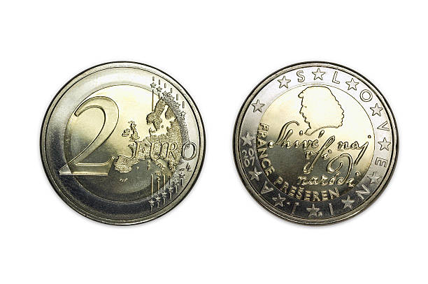 istock Slovenian 2 Euro coin - both sides 172123702