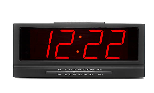 istock Radio with big digital clock, isolated on white background 172123910