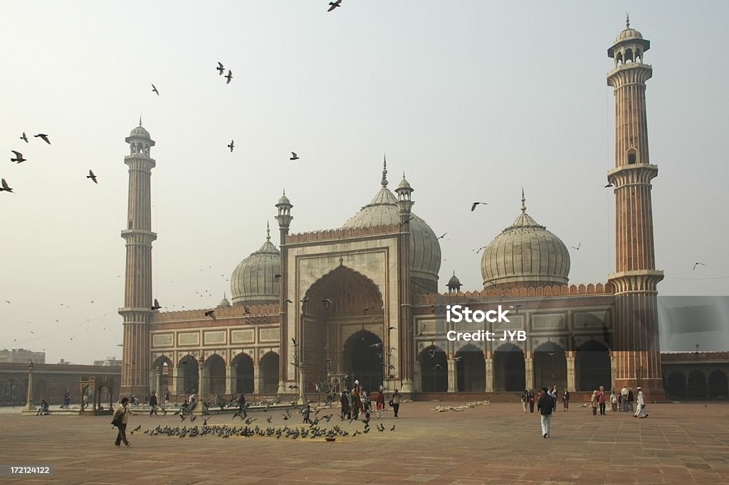 Mesquita de Nova Delhi - Foto de stock de Arenito royalty-free