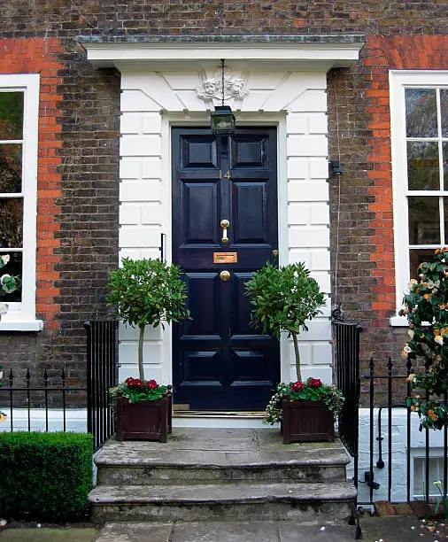 Blue front door (London)