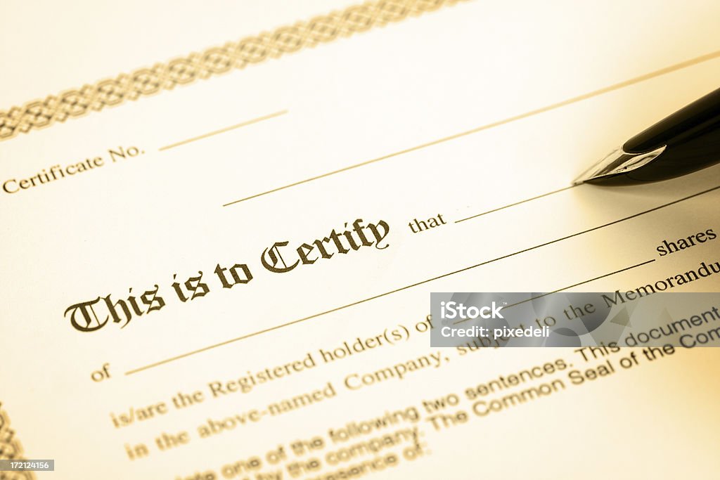 Certificato - Foto stock royalty-free di Autorità