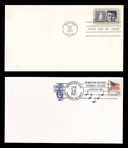 istock JFK and US Flag stamps envelopes. 172124473