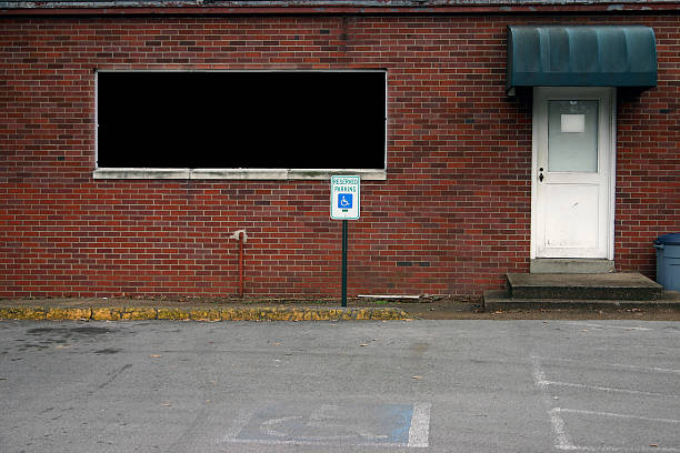 istock Blank Billbaord/Sign on a Storefront (Black) 172124938