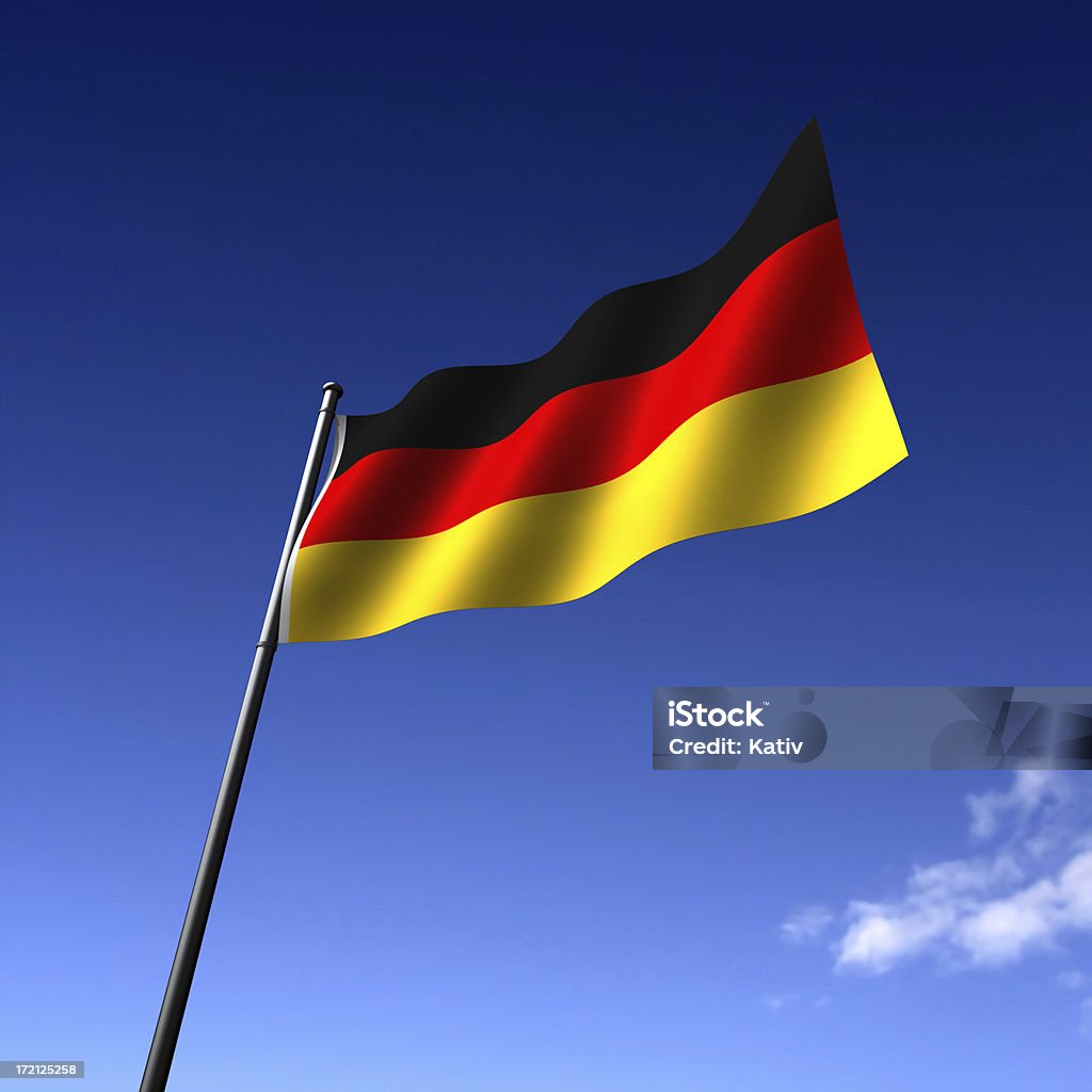 Bandeira Alemã - Foto de stock de Alemanha royalty-free