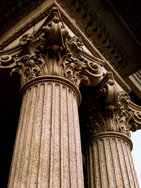 corithian columnas - stone textured italian culture textured effect fotografías e imágenes de stock