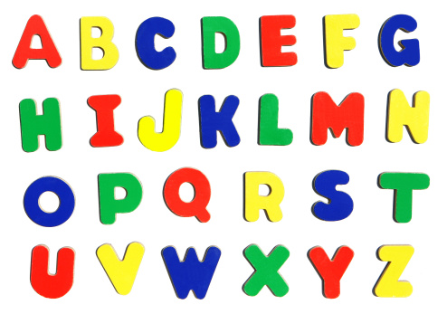Plastic Child Magnetic Alphabet Letters, letters show a little wear and tear, you make the words.