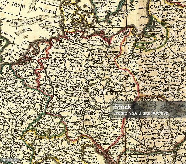 Ilustración de Alemania Viejo Mapa Primer Plano y más Vectores Libres de Derechos de Mapa - Mapa, Múnich, Alemania