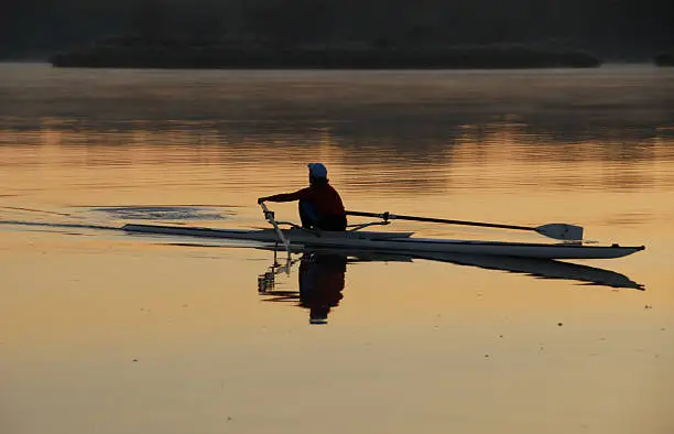 Photo of morning rowing routine