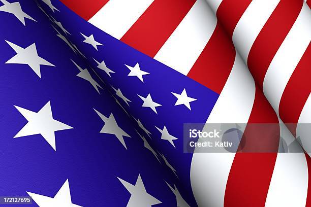 Bandeira Dos Estados Unidos - Fotografias de stock e mais imagens de Bandeira dos Estados Unidos da América - Bandeira dos Estados Unidos da América, Tridimensional, 4 de Julho