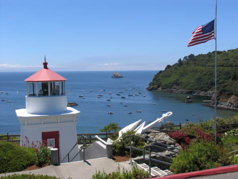 The Trinidad lighthouse monument on the California Coast