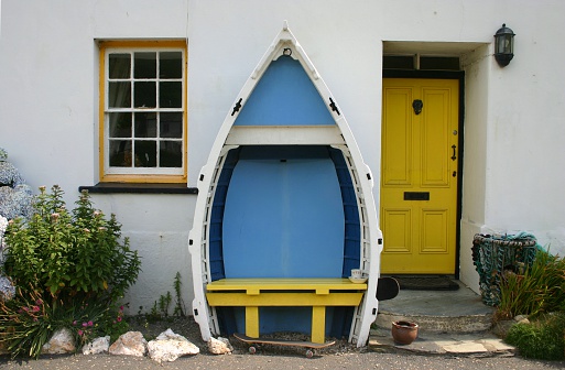 it will always feel summer looking at this imaginative house facade in Cornwall, England