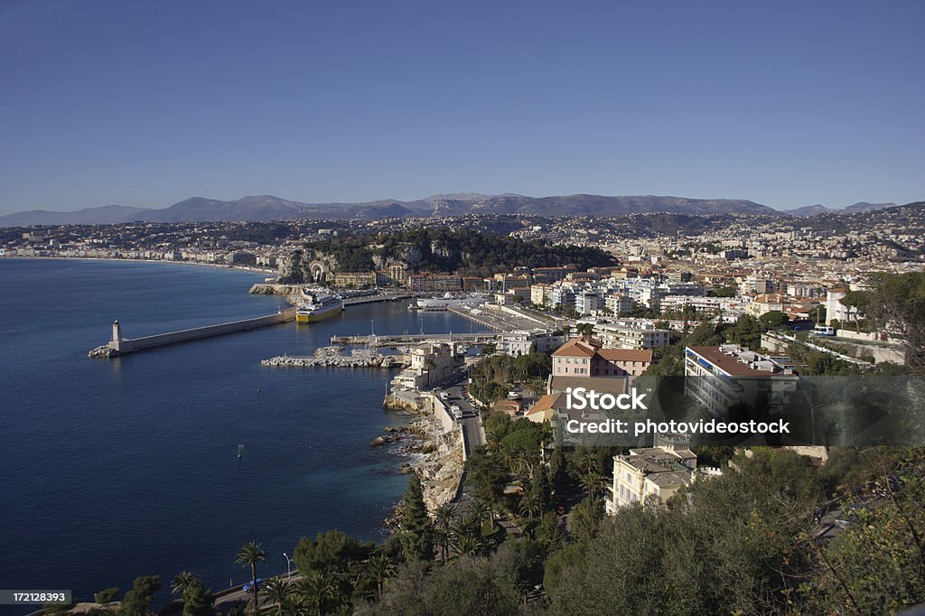 Vista sobre o Porto Antigo de Nice, França - Royalty-free Ao Ar Livre Foto de stock