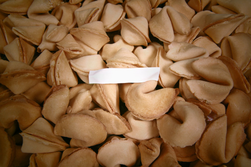 hundreds of fortune cookies and one small fortune waiting for your message