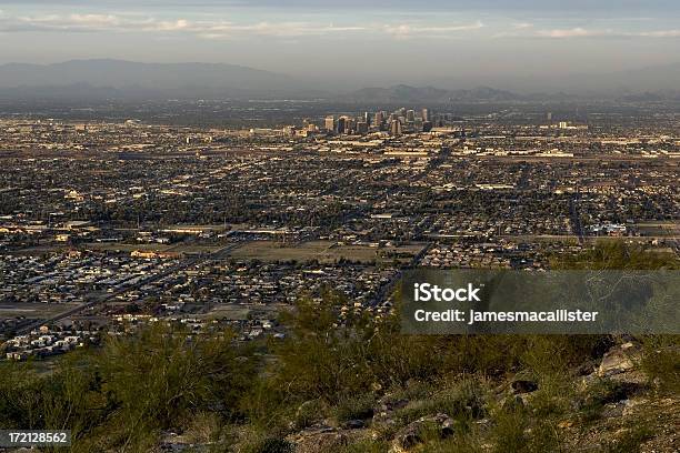 Centro Di Phoenix - Fotografie stock e altre immagini di Phoenix - Arizona - Phoenix - Arizona, Veduta aerea, Smog