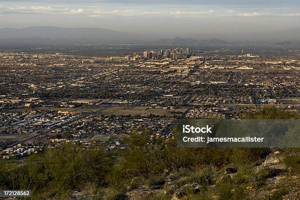 Estação Do Centro Da Cidade De Phoenix - Fotografias de stock e mais imagens de Phoenix - Arizona - Phoenix - Arizona, Vista Aérea, Nevoeiro fotoquímico