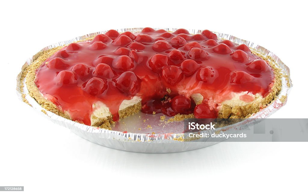 Cheesecake de cereja - Foto de stock de Massa de Graham Cracker royalty-free