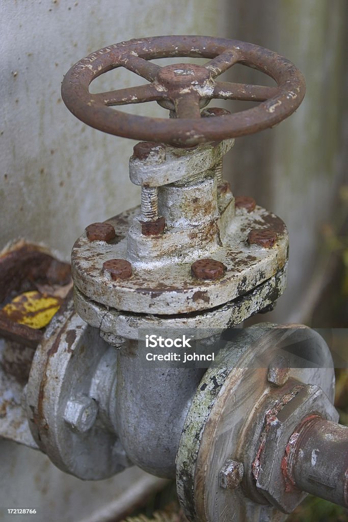 O rusty válvula - Foto de stock de Antigo royalty-free