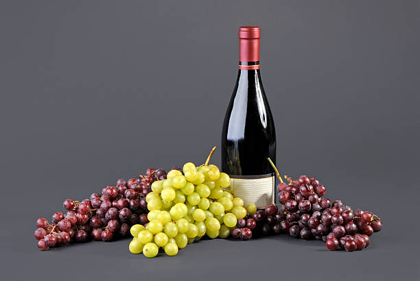 Wine and Grapes stock photo