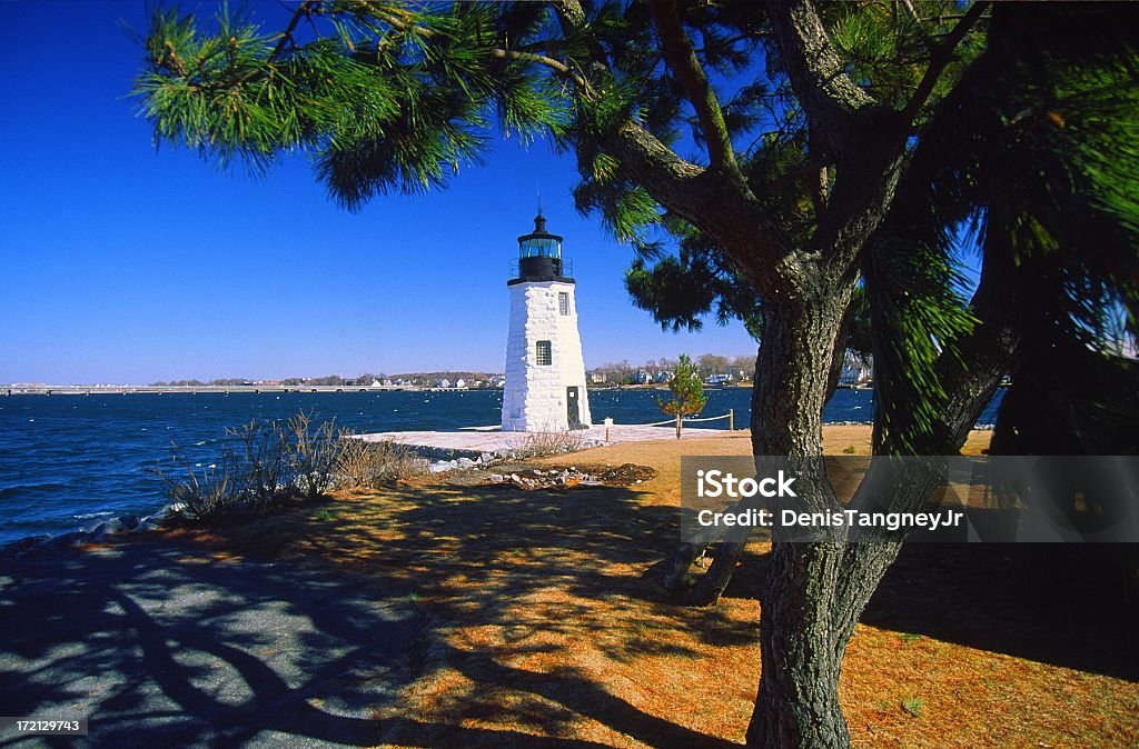 Faro dell'isola di capra - Foto stock royalty-free di New England - Stati Uniti Orientali