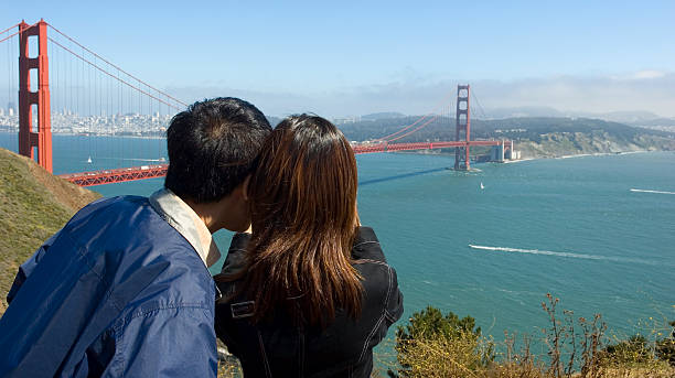 istock Couple Looking At Golden Gate Bridge 172129761