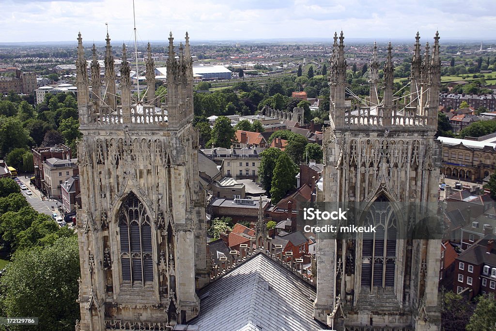 York Inghilterra vista dalla cima della Cattedrale - Foto stock royalty-free di Paesaggio