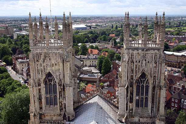 York England view from top of cathedral