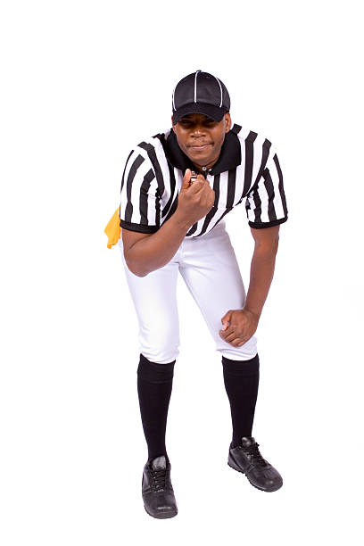 Football referee full body isolated American football referee full body sports official stock pictures, royalty-free photos & images